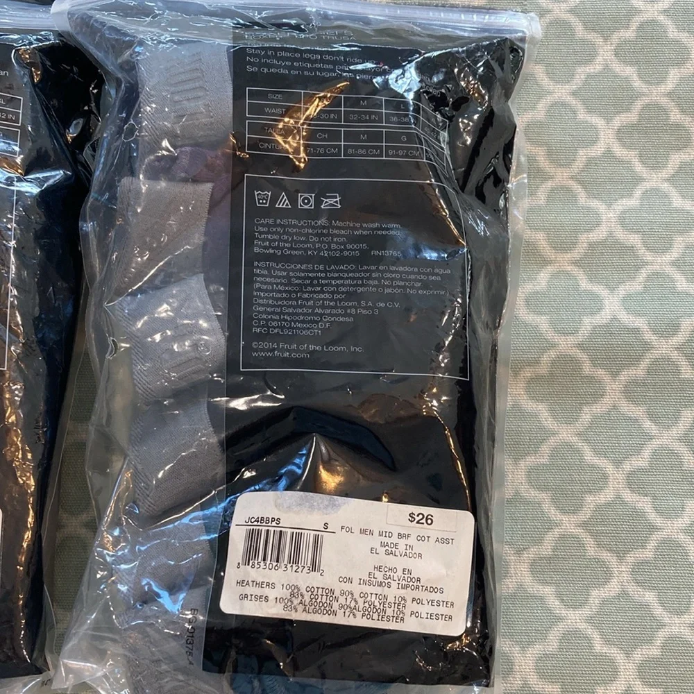 NEW 7 Pairs Fruit of the Loom Boxer Briefs Small